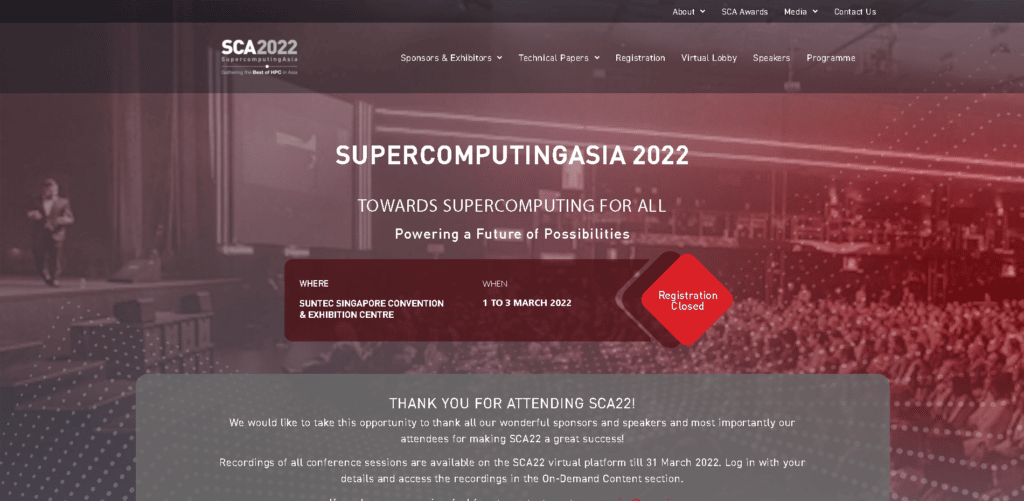 EVent Microsite (SCA22)