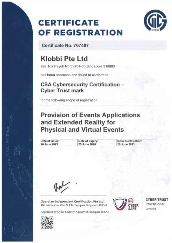 Klobbi Cyber Trust Mark Tier 3