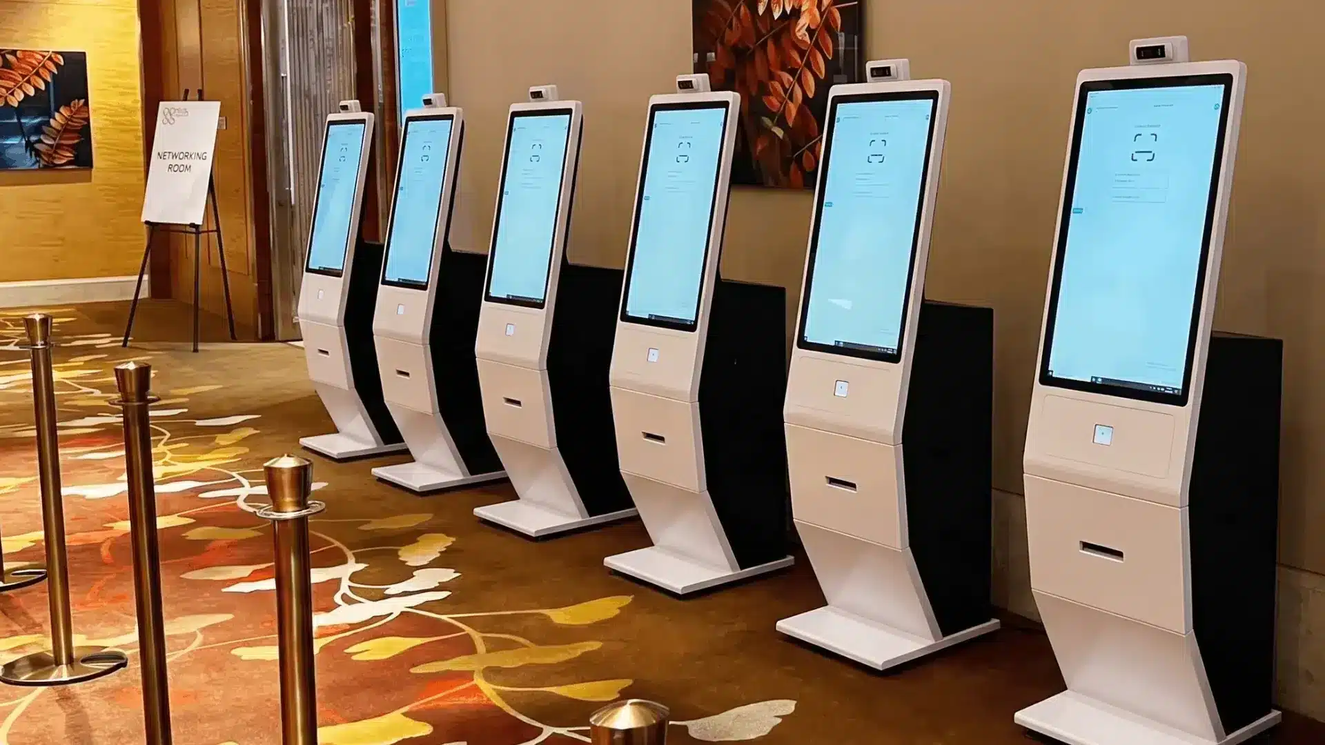 Self-service check-in and badge printing kiosk in Singapore